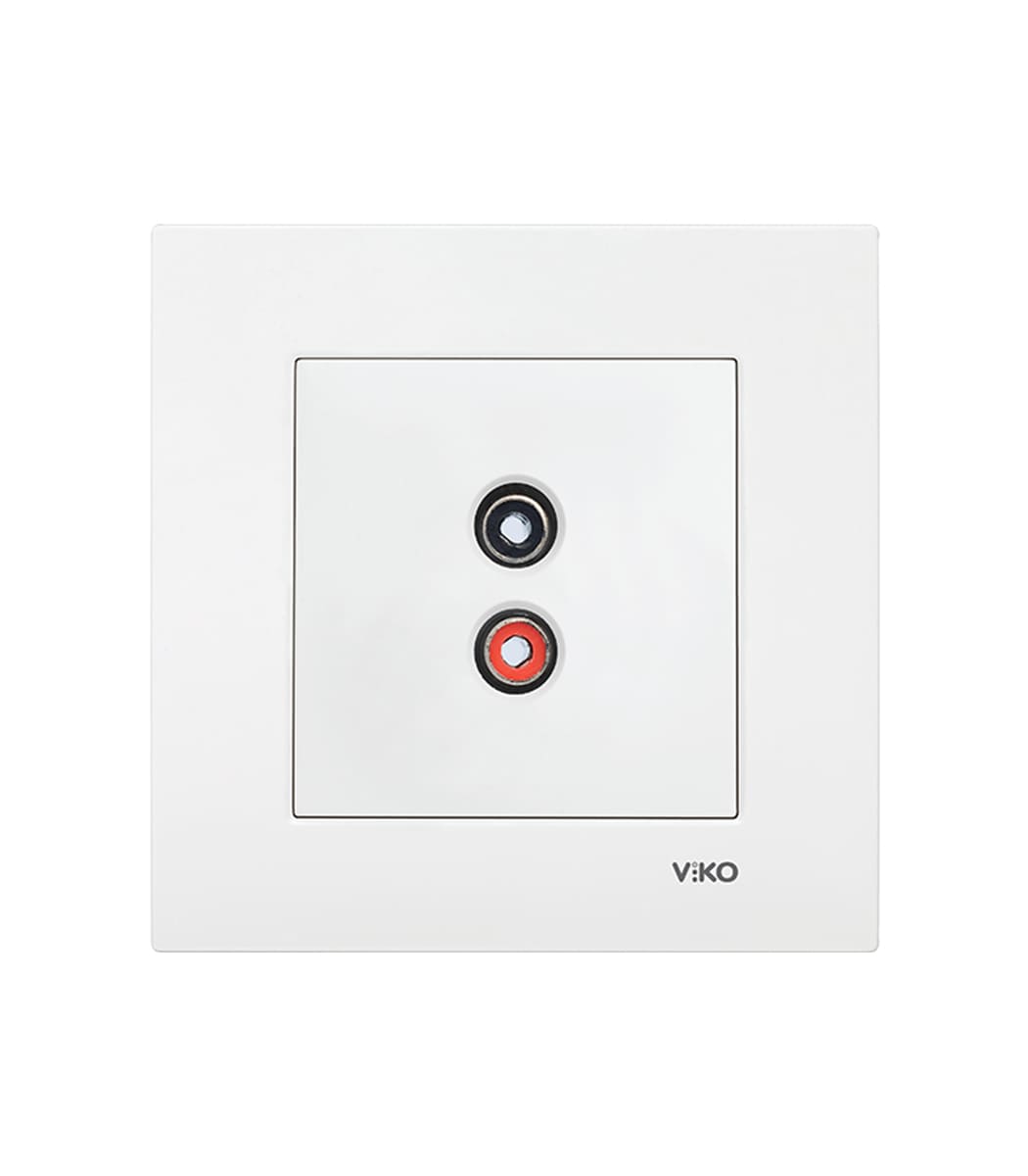 audiorozetka-viko-karre-belyy-90960037-1 Аудиорозетка Viko Karre Белый 90960037 — изображение 1