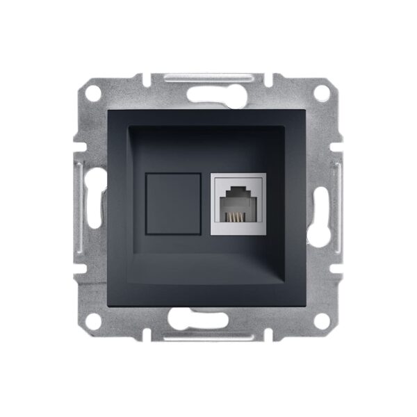 Розетка TF RJ11 на 4 контакта Schneider Electric Asfora Антрацит EPH4100171