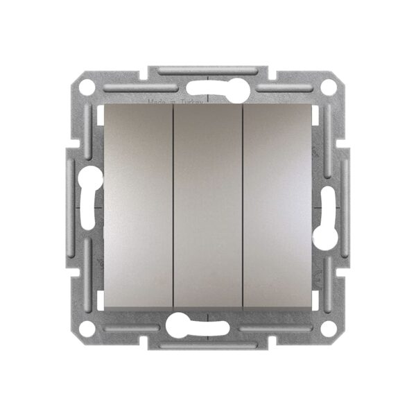 Выключатель 3-клавишный Schneider Electric Asfora Бронза EPH2100169