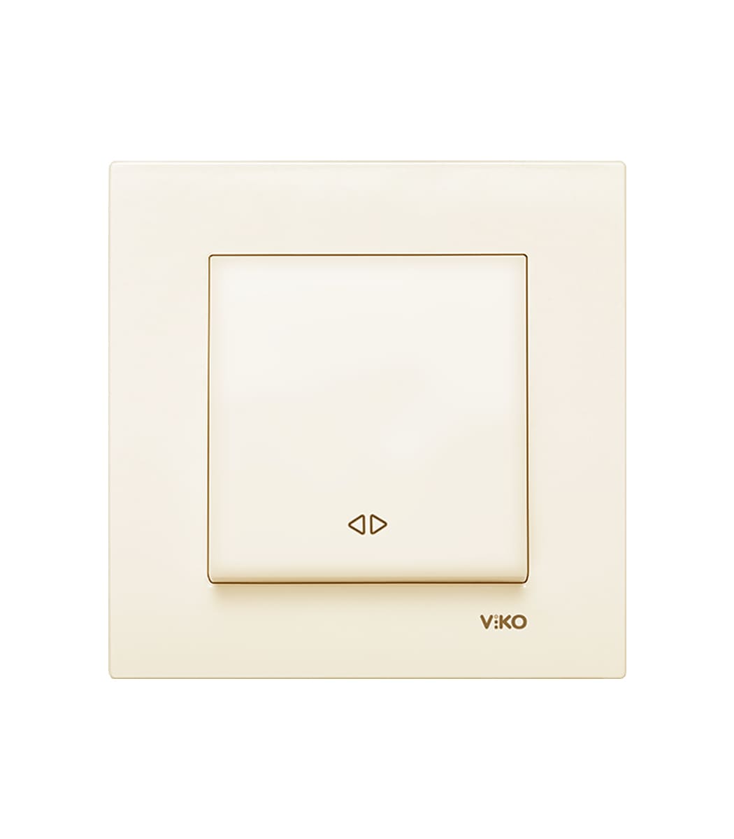 vyklyuchatel-perekrestnyy-viko-karre-krem-90960131-1 Выключатель перекрестный Viko Karre Крем 90960131 — изображение 1