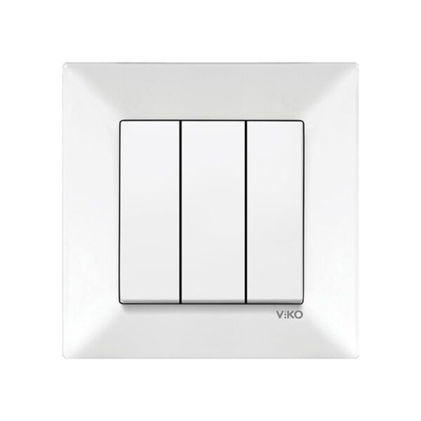 Выключатель тройной Viko Meridian Белый 90970068-WH