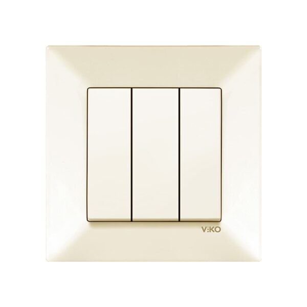 Выключатель тройной Viko Meridian Крем 90970268-WH
