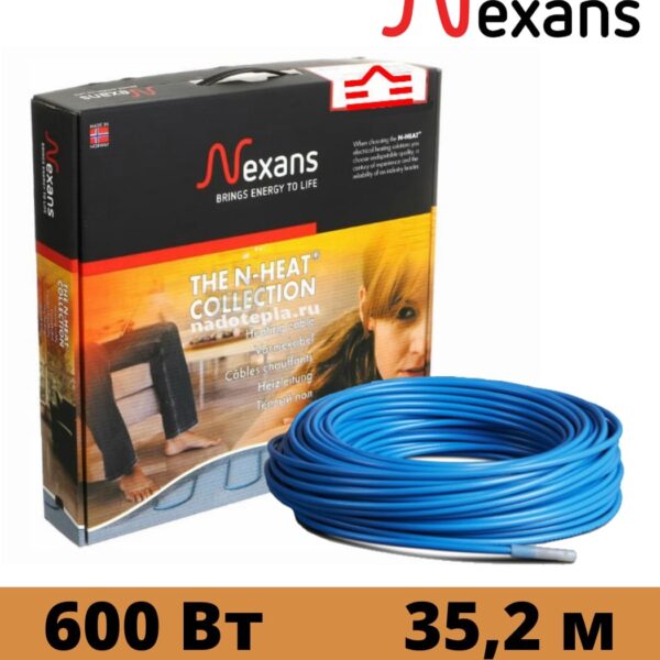 Кабель нагревательный двух жильный Nexans TXLP/2R 600/17 600Вт, 35.2 м