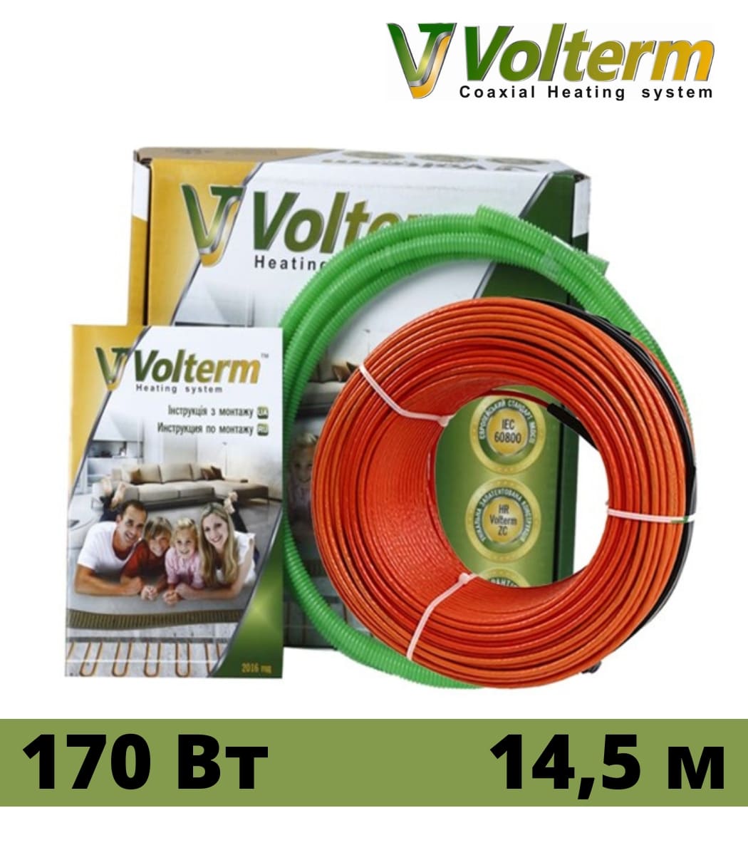 koaksialnyy-nagrevatelnyy-kabel-volterm-hr12-170-vt-145-m Коаксиальный нагревательный кабель Volterm HR12 170 Вт, 14,5 м — изображение 1