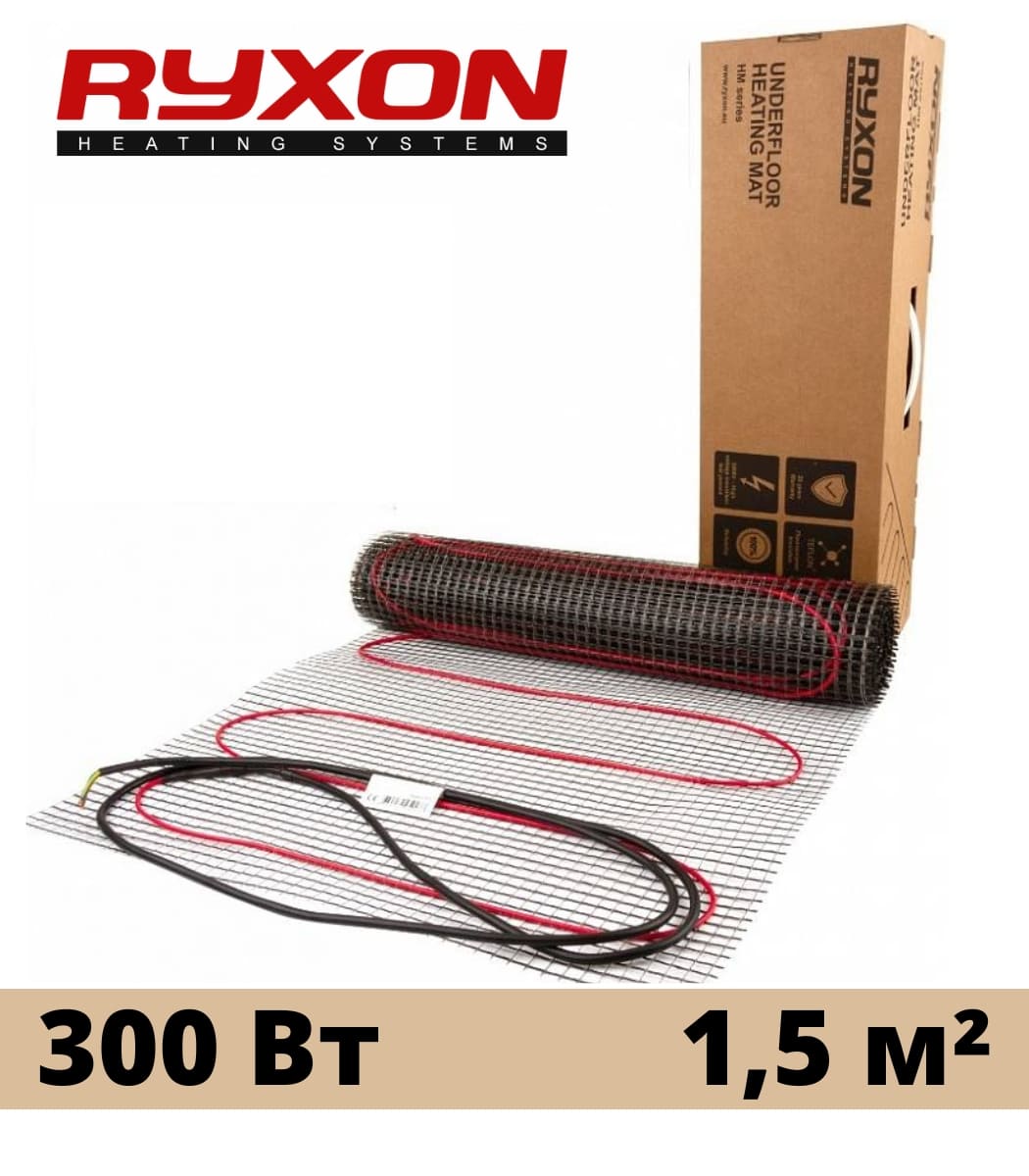 nagrevatelnyy-mat-ryxon-hm-15_300vt-15-m² Нагревательный мат Ryxon HM 1,5/300Вт 1,5 м² — изображение 1