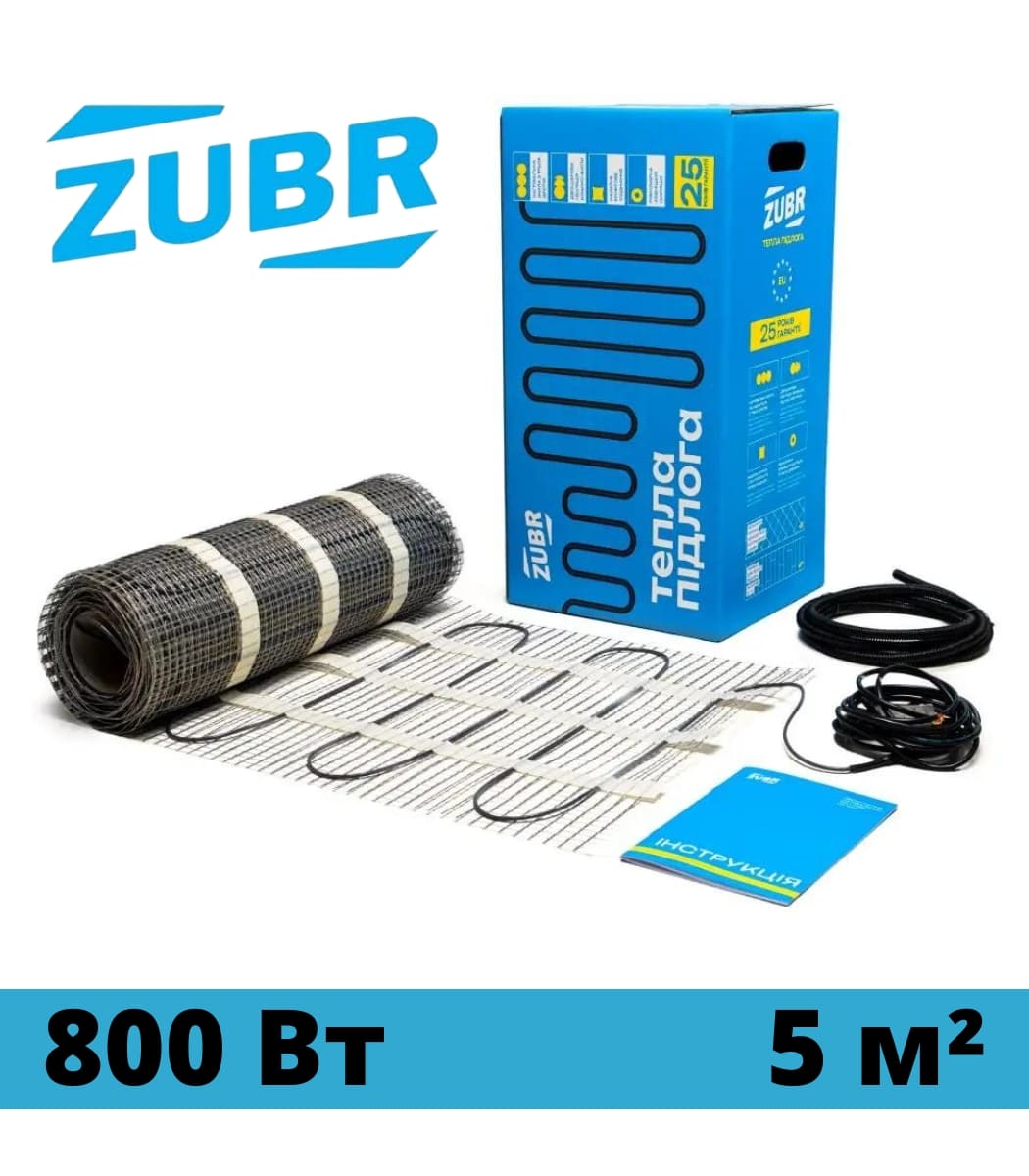 nagrevatelnyy-mat-zubr-dc-50_800vt-50-m²-1 Нагревательный мат ZUBR DC 5,0/800Вт 5,0 м² — изображение 1