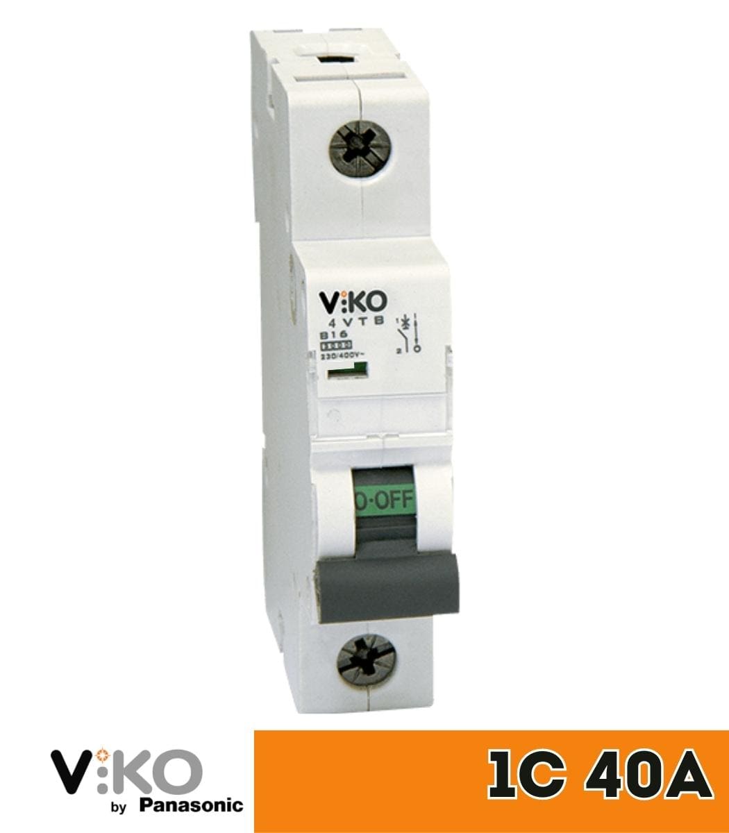 avtomat-1s-40a-viko Выключатель автоматический Viko, 1P, C, 40A, 4,5kA 4VTB-1C40 — изображение 1