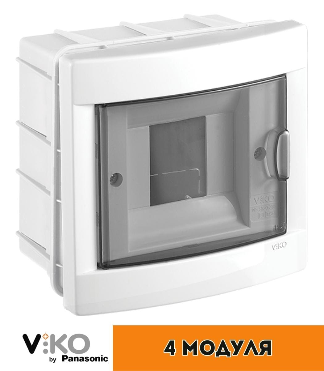shchitok-vnutrenniy-4-avt-viko Бокс Viko внутренний на 4 автомата Белый 90912004 — изображение 1