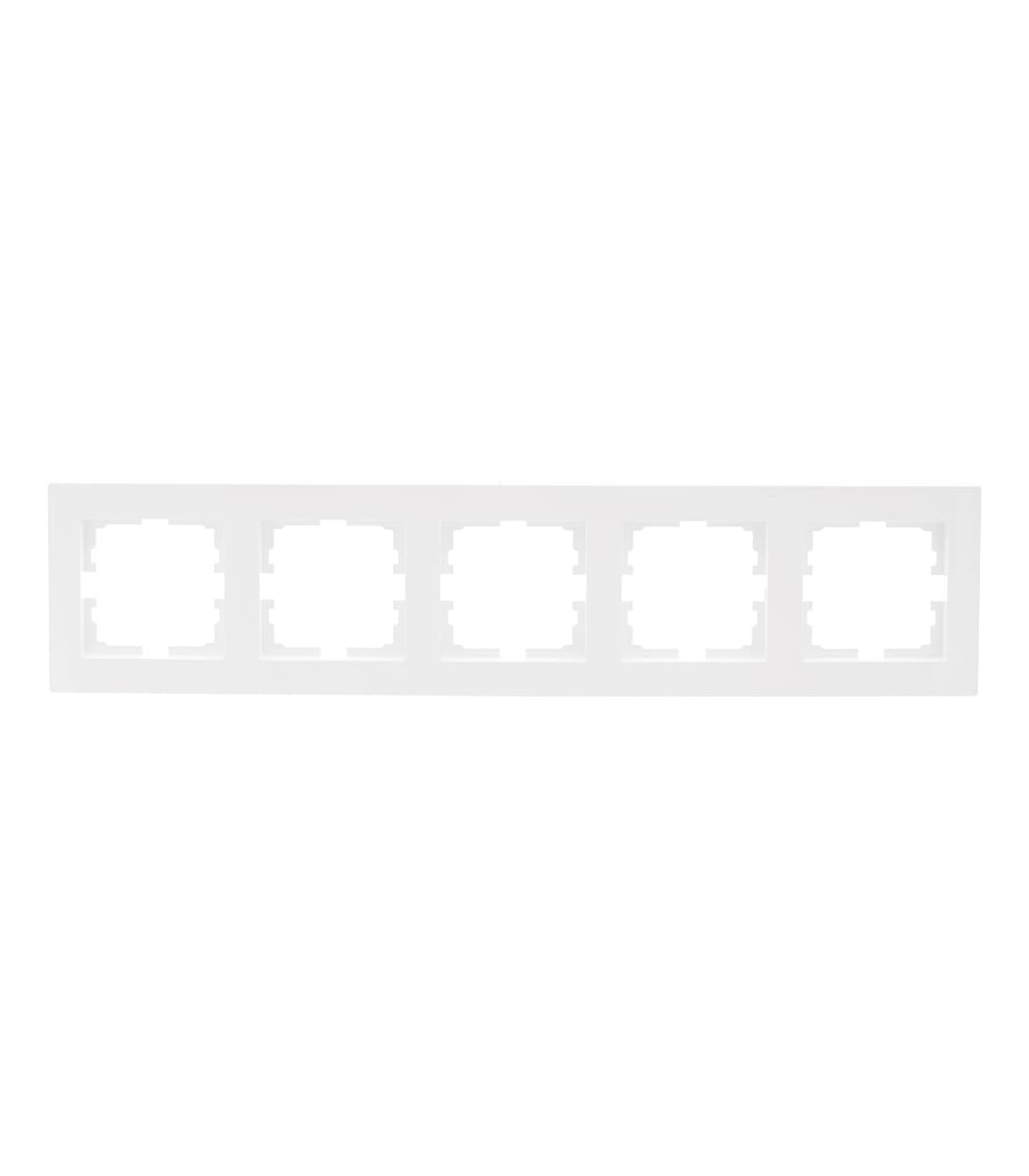 ramka-5-ya-gorizontalnaya-lezard-vesna-belaya-742-0200-150 Рамка 5-я горизонтальная LEZARD VESNA Белая (742-0200-150) — изображение 1
