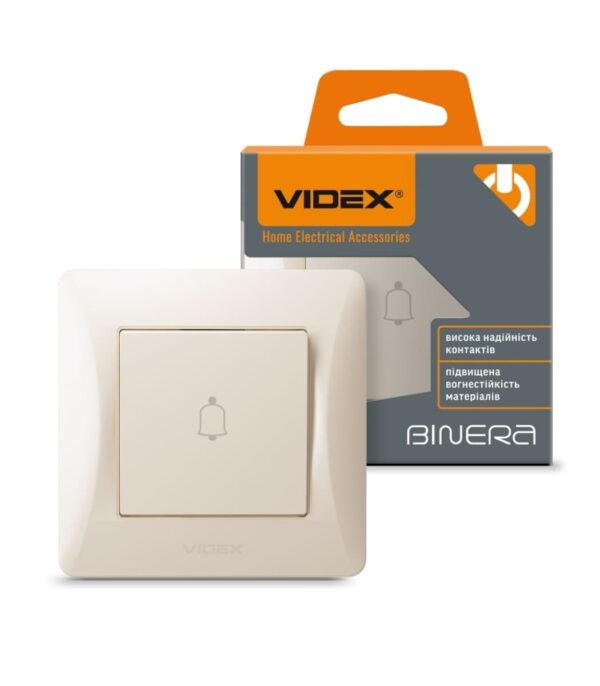 Кнопка дзвінка Крем VIDEX BINERA (VF-BNDB1-CR)