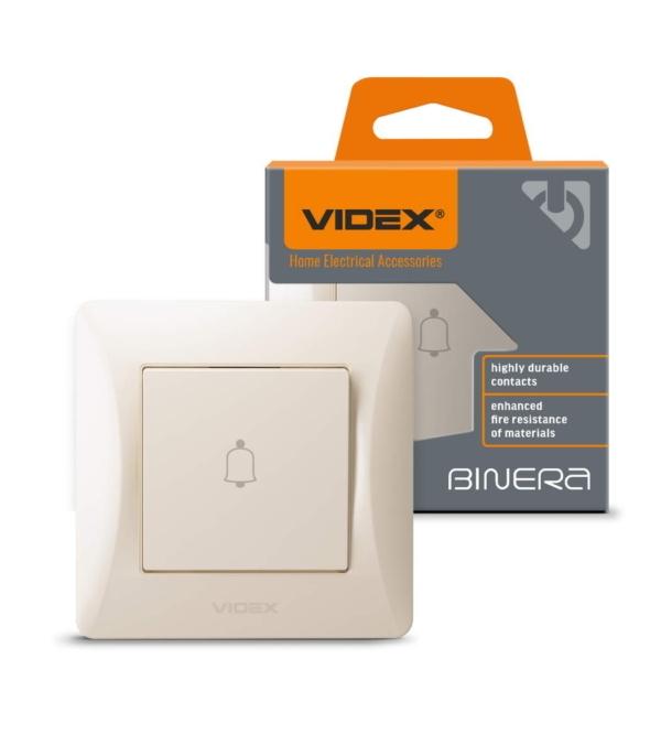 Кнопка звонка Крем VIDEX BINERA (VF-BNDB1-CR) - Зображення 2