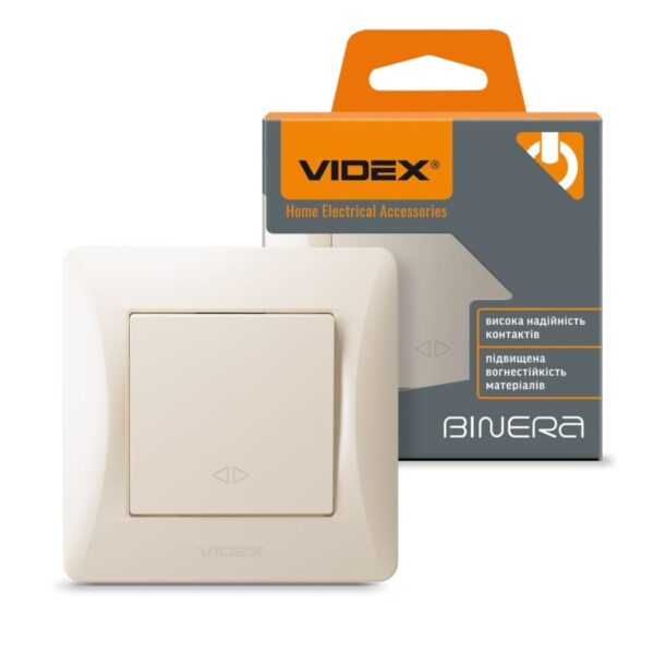 Выключатель перекрестный Крем VIDEX BINERA (VF-BNSW1I-CR)