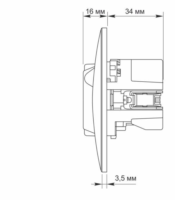 Розетка одинарная с заземлением + 2 USB Серебряный шёлк VIDEX BINERA (VF-BNSK1GU2-SS) — изображение 6