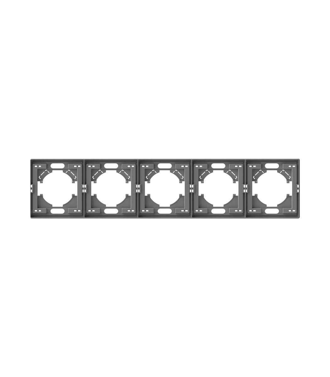 videx_nota_28918_padded_1050x1200 Рамка 5-пост. горизонтальная Nota Videx, Серый графит (VF-NT-FR5H-GR) — изображение 1